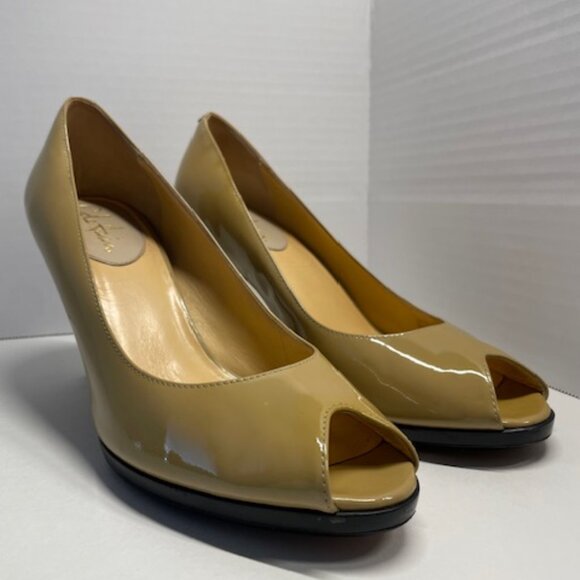 Cole Haan peep-toe patent leather pumps (size 10) - Picture 3 of 7